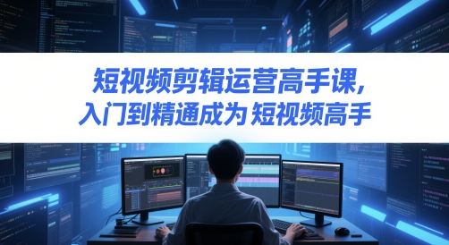 短视频剪辑运营高手课，入门到精通成为短视频高手-资源鲟