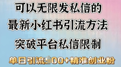 最新“摆烂式”引流打法，小红书私信引流，单天引流100+-资源鲟