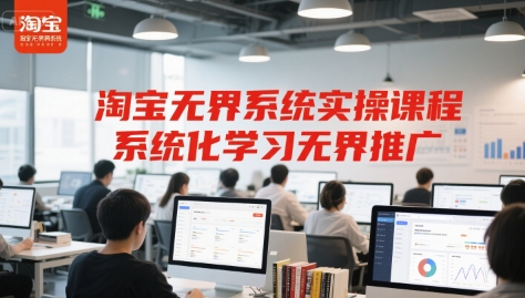 淘宝无界系统实操课程，系统化学习无界推广-资源鲟