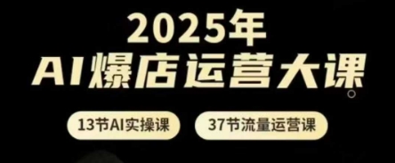 2025年AI爆店运营大课，13节AI实操课+37节流量运营课-资源鲟