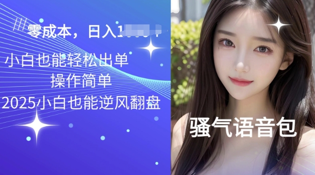 2025骚气导航语音包项目，零基础小白单日变现多张-资源鲟