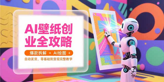 （15312期）AI壁纸创业全攻略，爆款拆解+AI绘图+自动发货，零基础到变现完整教学-资源鲟