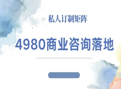 4980商业咨询师落地课程-ip运营高客单教程-资源鲟