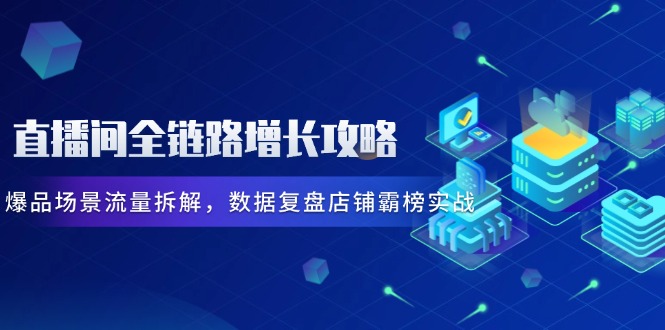 （14721期）直播间全链路增长攻略，爆品场景流量拆解，数据复盘店铺霸榜实战-资源鲟