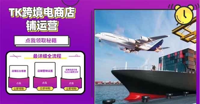 （13951期）2025TK跨境电商选品趋势0到1店铺搭建最全实操讲解，轻松在家把货卖出国-资源鲟