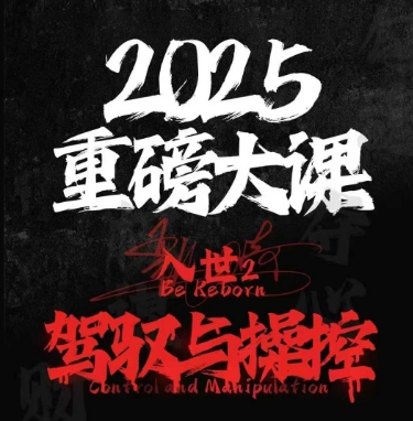 2025重磅大课，入世2，驾驭与控制-资源鲟