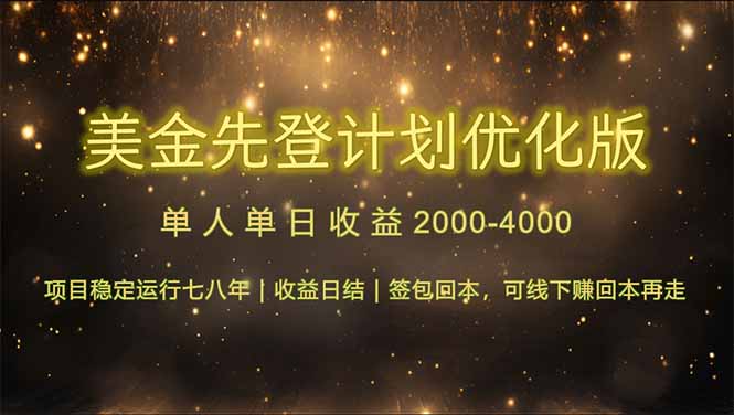 （14802期）连续7-8年创单日收益冠军项目，日收益$600-1200-资源鲟
