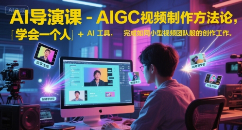 AI导演课-AIGC视频制作方法论，学会一个人+AI工具，完成如同小型视频团队般的创作工作，实现导演梦-资源鲟