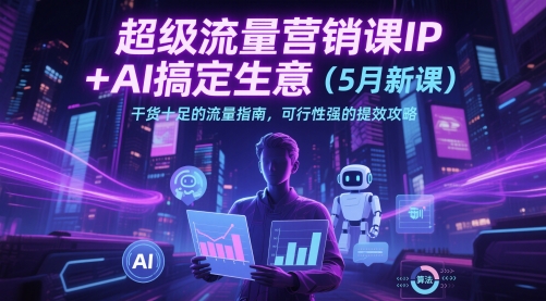 超级流量营销课IP+AI搞定生意（5月新课）干货十足的流量指南，可行性强的提效攻略-资源鲟