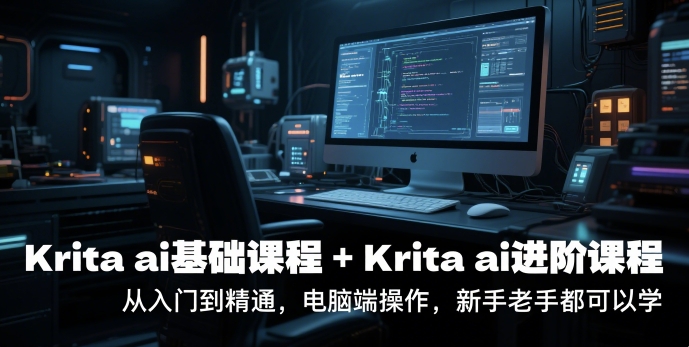 krita ai基础课程+Krita ai进阶课程，从入门到精通，电脑端操作，新手老手都可以学-资源鲟