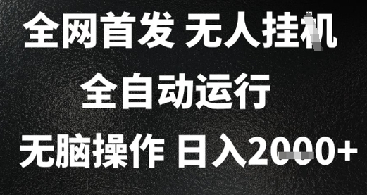 2025首发无人挂G项目，日入2k+，全自动运行，无脑操作，长期稳定 小白可玩【揭秘】-资源鲟