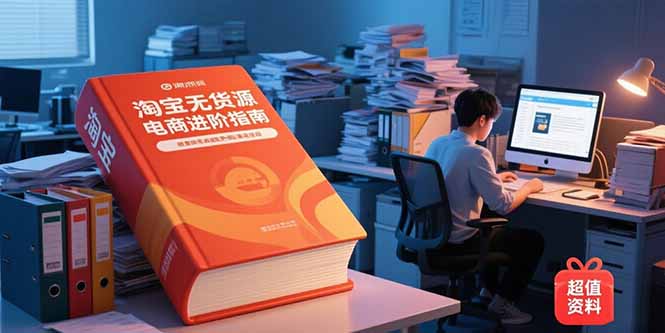 （15317期）淘宝无货源电商进阶指南，包含新人课、进阶课，配套资料，蓝海选品等-资源鲟