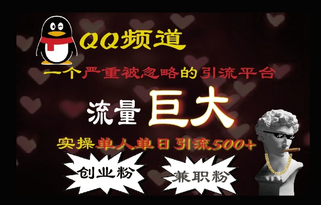QQ最新引流方法，流量巨大，实操单日引流500+创业粉、兼职粉-资源鲟