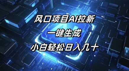 风口项目AI拉新，一键生成，小白轻松日入几十-资源鲟