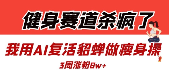 健身赛道杀疯了？我用AI复活貂蝉做瘦身操，3周涨粉8W-资源鲟