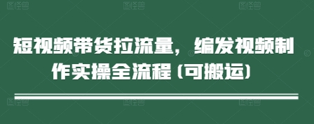 短视频带货拉流量，编发视频制作实操全流程(可搬运)-资源鲟