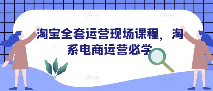 淘宝全套运营现场课程，淘系电商运营必学-资源鲟