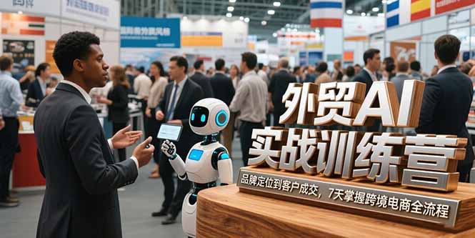 (15344期)外贸AI实战训练营(7月更新),品牌定位到客户成交,7天掌握跨境电商全流程-资源鲟