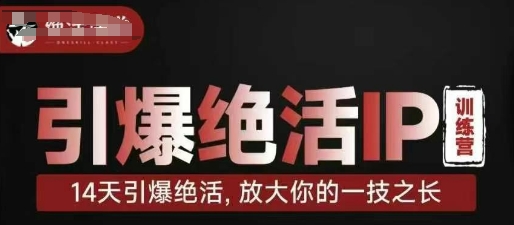 引爆绝活IP训练营，14天引爆绝活，放大你的一技之长-资源鲟