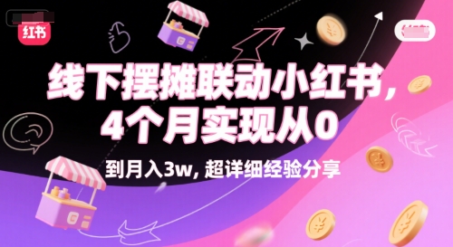 线下摆摊联动小红书，4 个月实现从 0 到月入3w，超详细经验分享-资源鲟