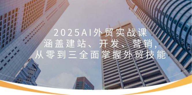 （14135期）2025AI外贸实战课：涵盖建站、开发、营销, 从零到三全面掌握外贸技能-资源鲟