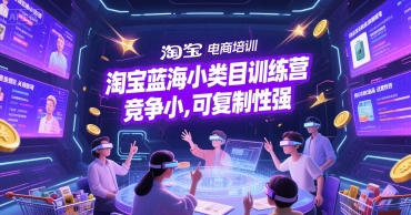 淘宝蓝海小类目训练营， 竞争小，可复制性强-资源鲟