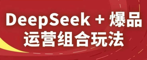 DeepSeek+爆品运营组合玩法，2025淘系精品课-资源鲟