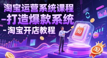 淘宝运营系统课程-打造爆款系统-淘宝开店教程-资源鲟