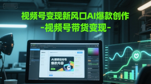 视频号变现新风口AI爆款创作-视频号带货变现-资源鲟