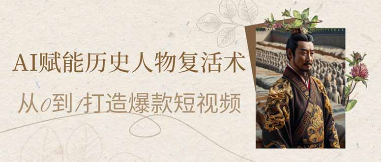 （14311期）AI赋能历史人物复活术：从0到1打造爆款短视频-资源鲟