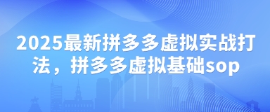 2025最新拼多多虚拟实战打法，拼多多虚拟基础sop-资源鲟
