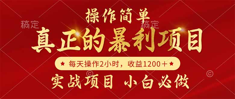 （14978期）真正的暴利项目，操作简单，每天收益1200＋，自己做老板-资源鲟