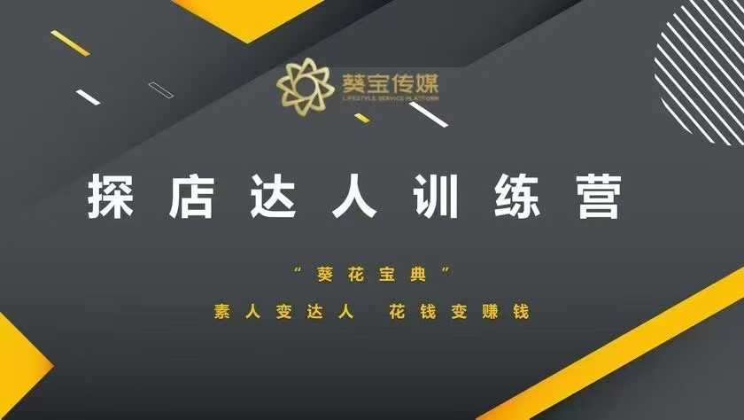 探店达人训练营，素人变达人，花钱变赚钱-资源鲟