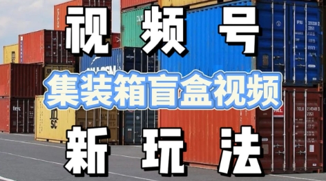 视频号新玩法，利用老外开集装箱盲盒视频，挣分成计划收益，月入过W，新手小白轻松上手-资源鲟