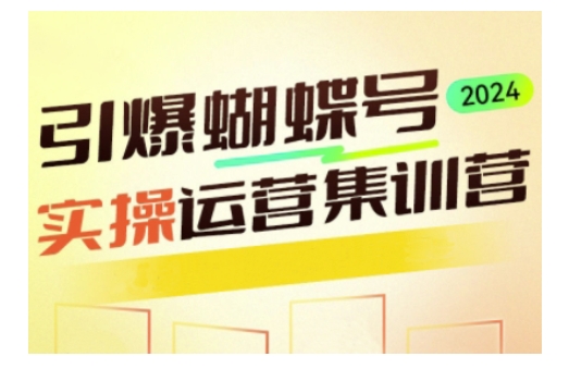 引爆蝴蝶号实操运营，助力你深度掌握蝴蝶号运营，实现高效实操，开启流量变现之路-资源鲟