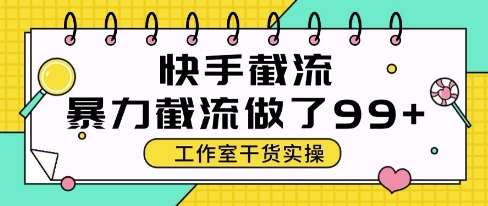 快手暴力截流玩法，全自动无需人工，每日单号50+精准客资【揭秘】-资源鲟