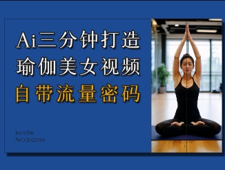 AI三分钟打造瑜伽美女视频，自带流量密码-资源鲟