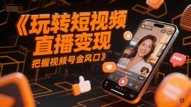 玩转短视频直播变现，把握视频号金风口-资源鲟