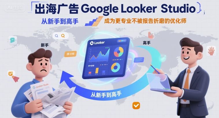 出海广告Google Looker Studio从新手到高手，成为更专业不被报告折磨的优化师-资源鲟