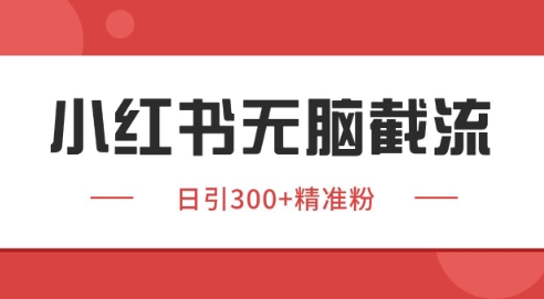 小红书截流同行客源，独家野路子获客玩法 日引200+暴力获客【揭秘】-资源鲟