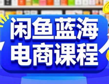 闲鱼蓝海电商课程，手把手助你快速上手，轻松实现闲鱼稳定盈利-资源鲟