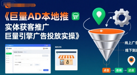 巨量AD本地推实体获客推广，巨量引擎广告投放实操-资源鲟