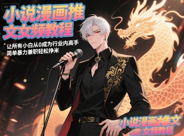 小说漫画推文女频教程，让所有小白从0成为行业内高手，简单暴力兼职轻松挣米-资源鲟