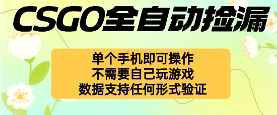 自动挂G捡漏，不用自己挂G不用玩游戏，一个手机即可操作，新手小白轻松月入1W+【揭秘】-资源鲟