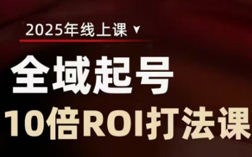 2025全域起号10倍ROI打法课，助你提升直播间的投资回报率-资源鲟