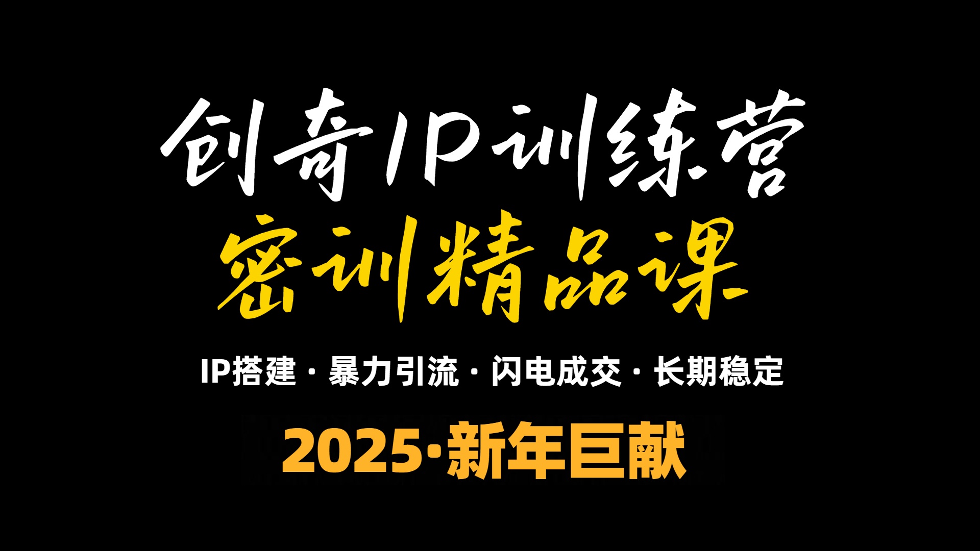 （13898期）2025年“知识付费IP训练营”小白避坑年赚百万，暴力引流，闪电成交-资源鲟