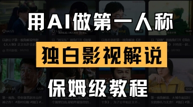 用AI做第一人称独白影视解说，手把手教学，保姆级教程-资源鲟