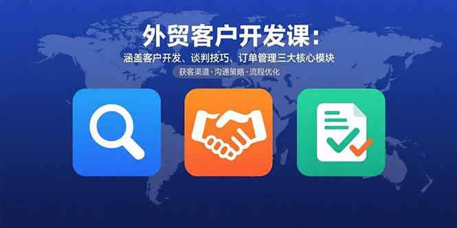 （15793期）外贸客户开发课：涵盖客户开发、谈判技巧、订单管理三大核心模块-资源鲟