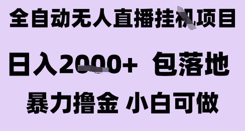 最新全自动抖音无人直播挂G项目，日入2k+ 包落地暴力撸金，小白可做【揭秘】-资源鲟