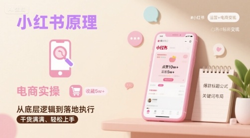 小红书原理以及详细实操流程，小红书电商教程-资源鲟
